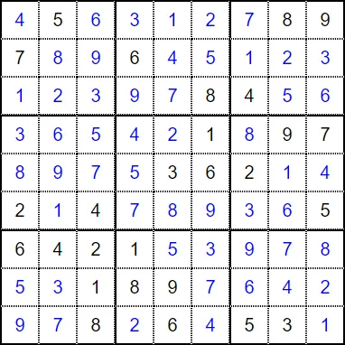 Solved Sudoku